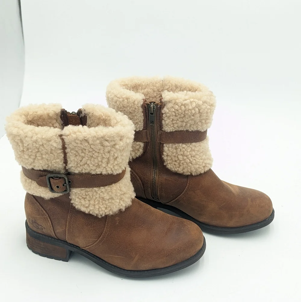 UGG Blayre II Leather And Shearling Boots